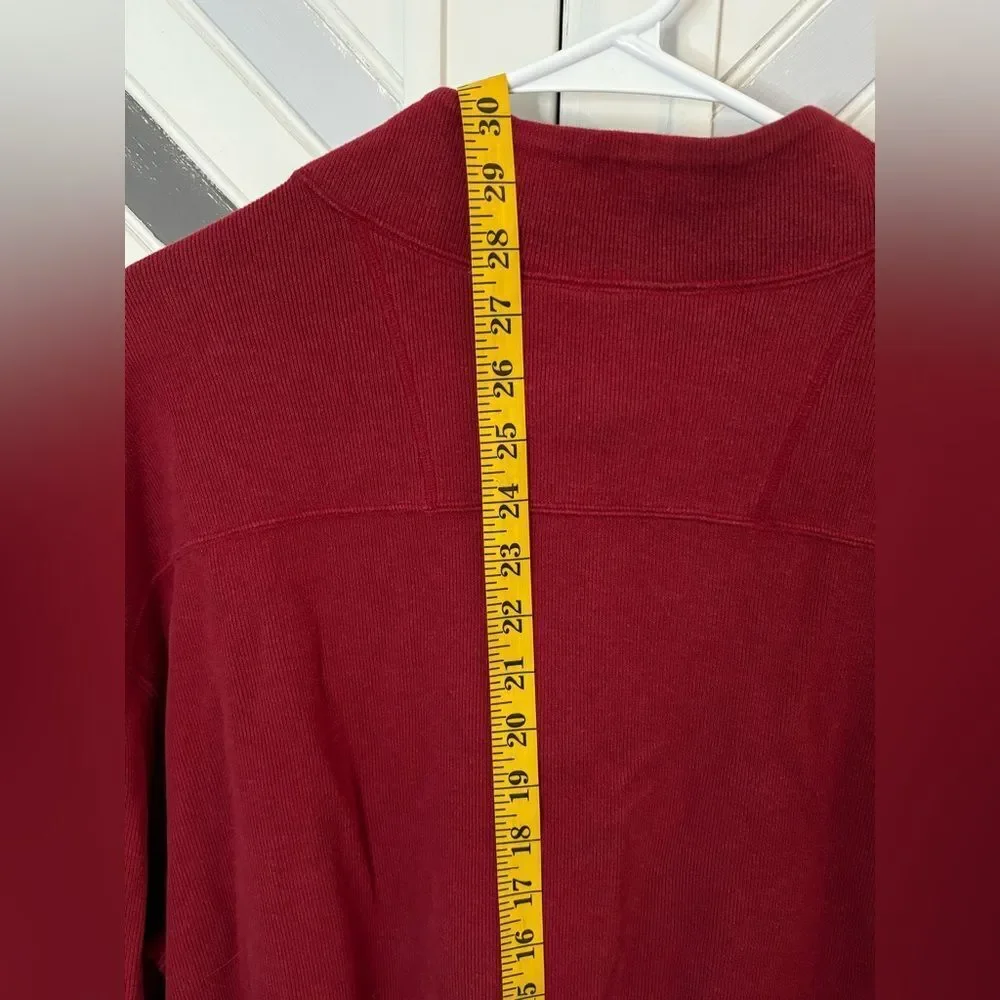 Cremieux Men's Red Light Gray Reversible 1/4 Zip Long‎ Sleeve Pullover Jacket